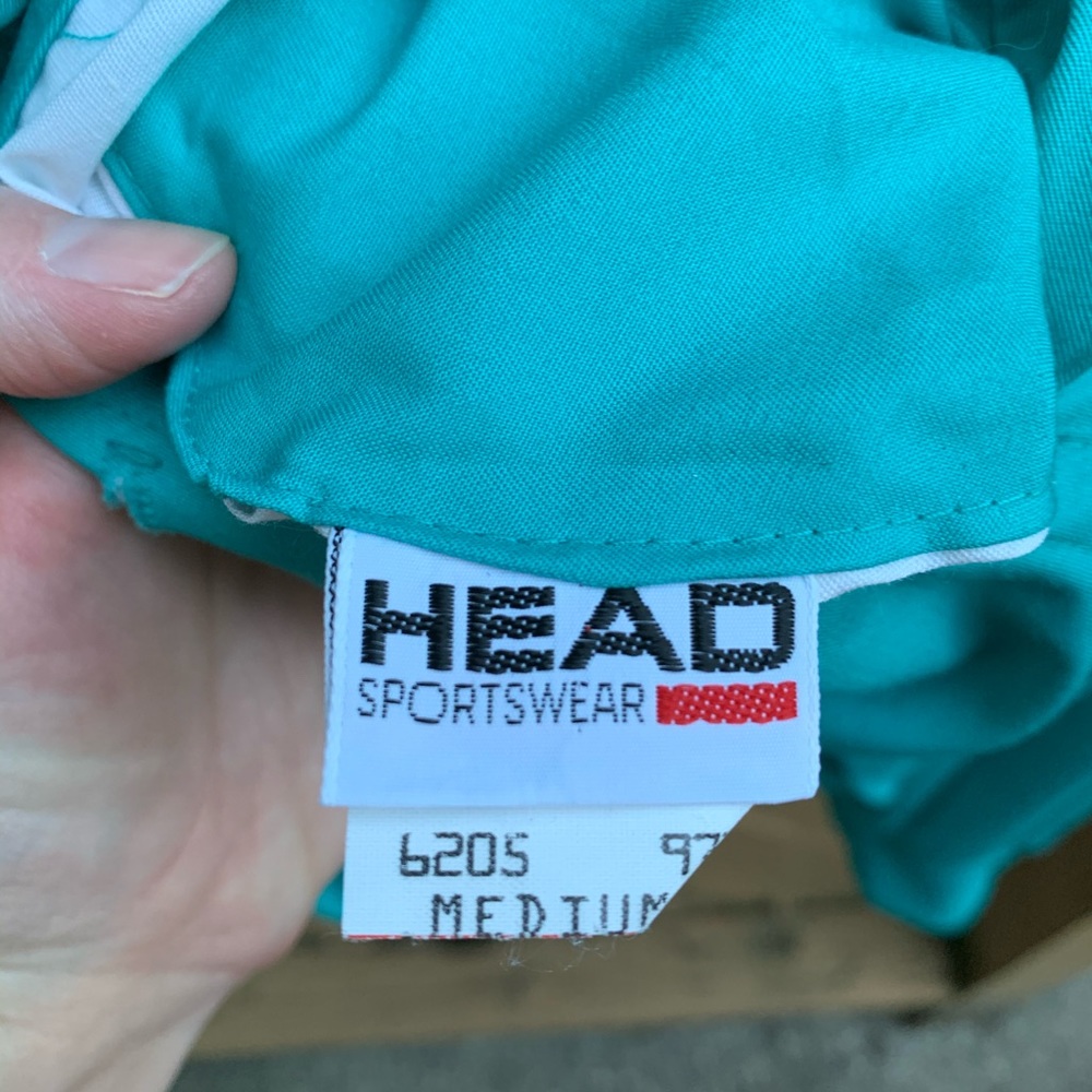 VTG 80’s Head Sportswear Reversible teal PLAID Bomber Jacket Sz M zip-up coat - Picture 9 of 14